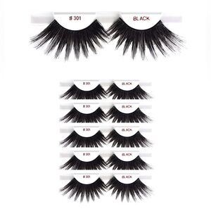 🆕 6 Pack of Christina Eyelash #301 100% Human Hair False Fake Eyelashes BLACK